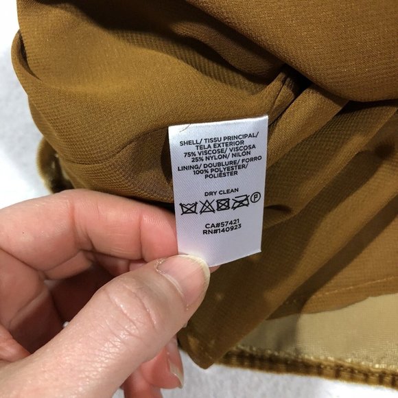 NEW LOFT Womens XS V-Neck Velvet Tank Top Mustard Gold Brown NWT - Picture 9 of 11